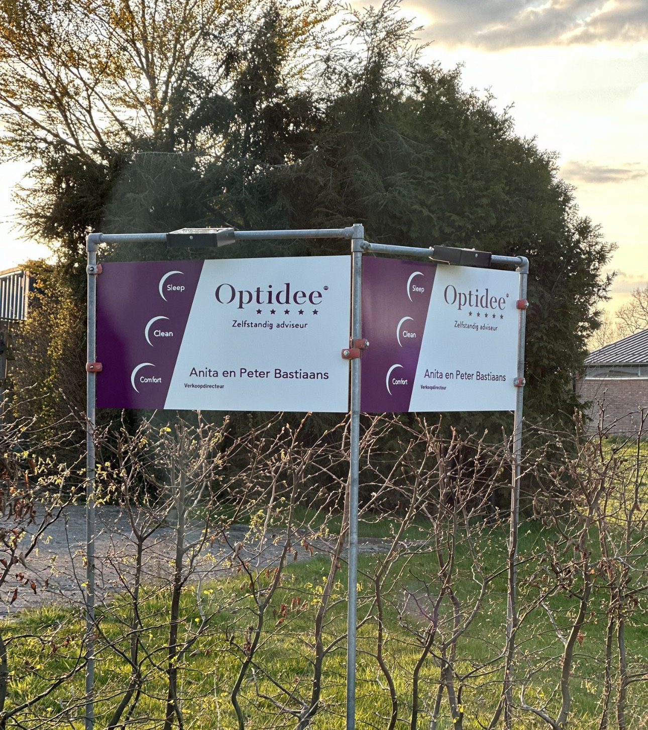 Reclamebord Optidee